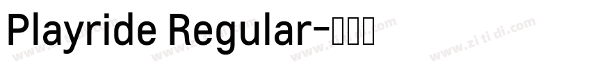 Playride Regular字体转换